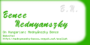 bence mednyanszky business card